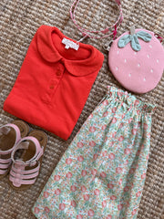 Polo con colletto rotondo arancio Mariella Ferrari CAI9