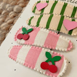 Pack mollettine clips ciliegie e cuoricini H2541M