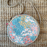 Borsa rotonda tracolla fiorellini G2410B