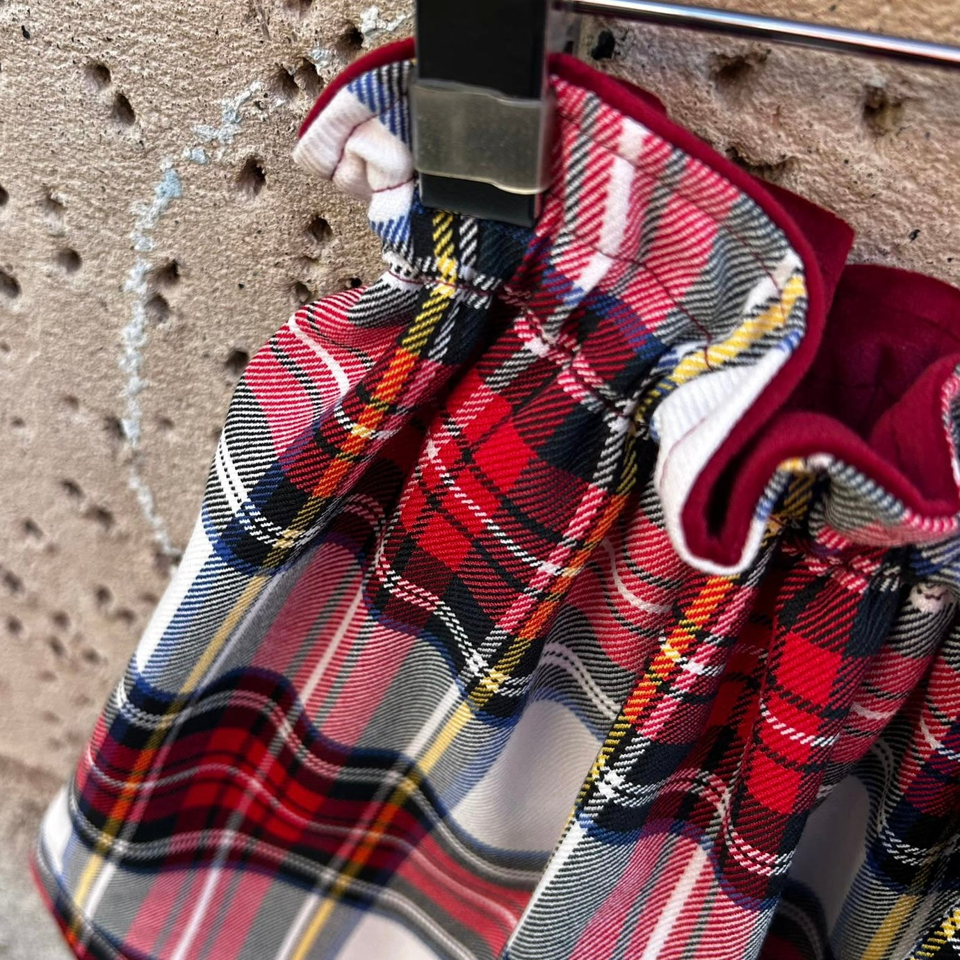 Gonna LAB reversibile tartan e velluto