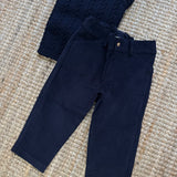 Pantalone in velluto millerighe blu CAS891B BabyGi