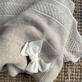 Copertina mouliné sabbia con fiocco Dr Kid DK141