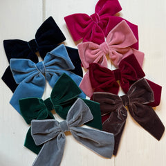 Molletta clip LAB fiocco in velluto grande