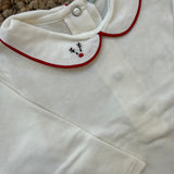 Body LAB Natale con colletto ricamato renna manica lunga