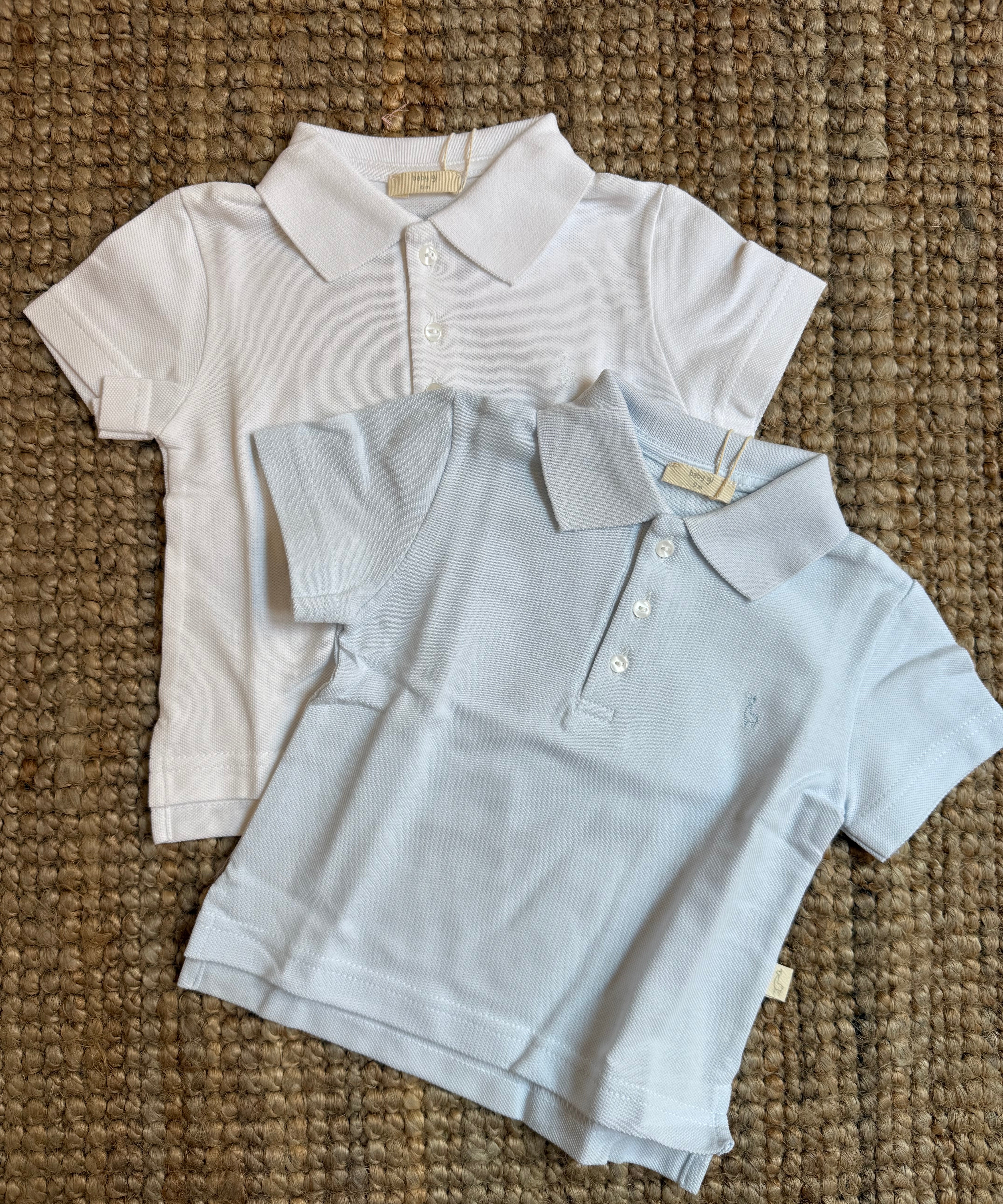 Polo classica in piquet azzurro Baby Gi PL173BMC