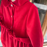 Abito velluto rosso ricamato Malvi F26I108VELV