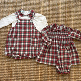 Abito LAB tartan con boomers abbinata