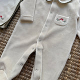 Tutina in ciniglia sabbia con funghetto TS53G BabyGi