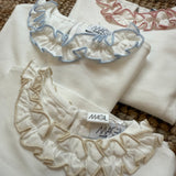 T-shirt in jersey con colletto rouches profilo IN26043