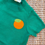 Maglioncino mezza manica arancia crochet Compania Fantastica 10404