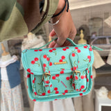 Borsa cartella piccola con tracolla tiffany con ciliegie Naj-Oleari