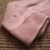 Pink blanket made of pure hazelnut wool Mi Lucero x LA NUVOLA LAB I24076