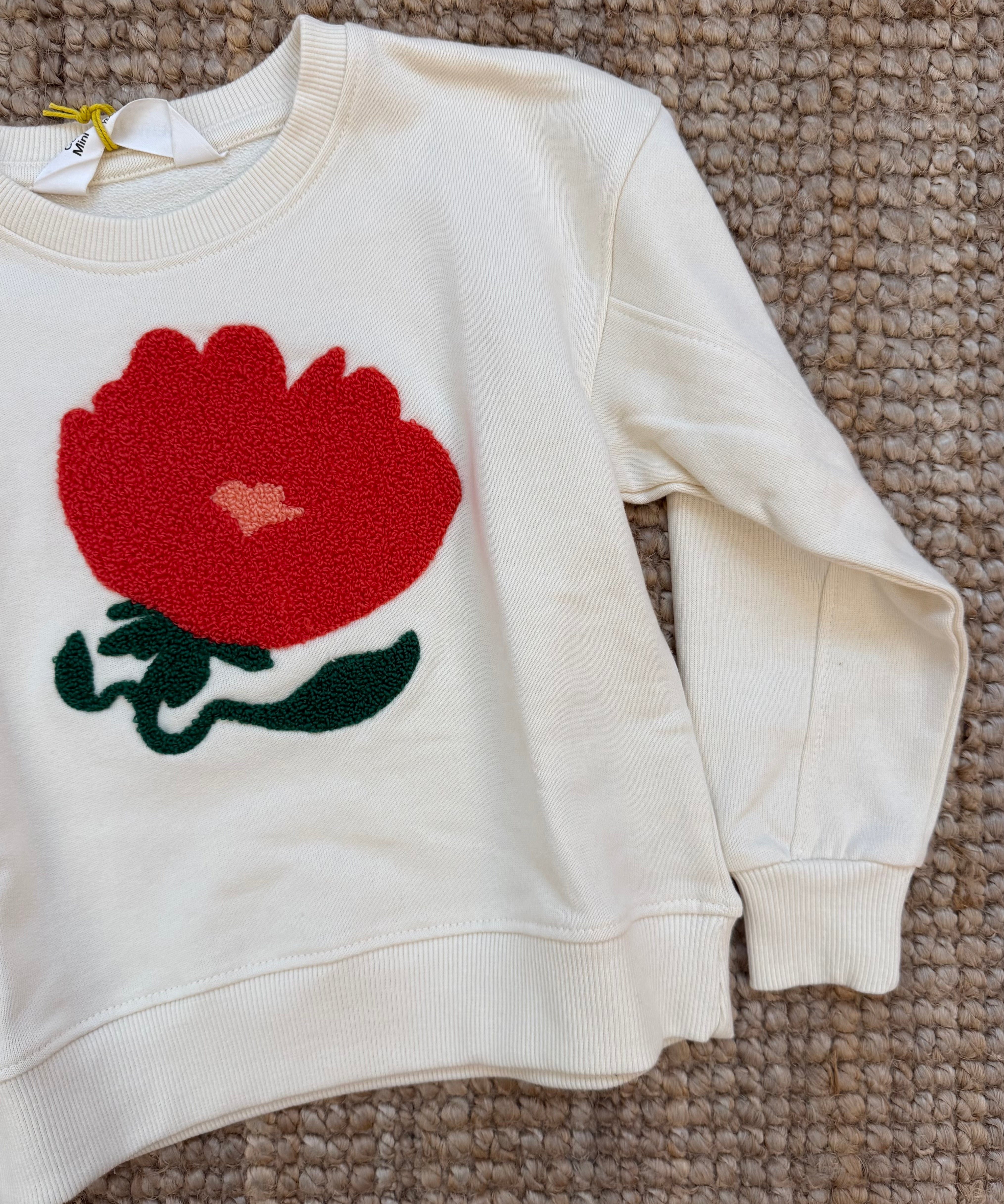 Felpa fiore ricamo fluffy Compania Fantastica 42423