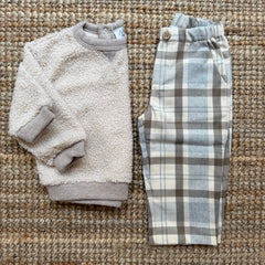 Felpa girocollo teddy Magil color sabbia IN11023