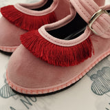 Friulana rosa con frange bordeaux LaVí