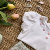 T-shirt in jersey ricamo fiori Malvi & Co S26I115CAJJ