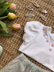T-shirt in jersey ricamo fiori Malvi & Co S26I115CAJJ
