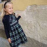 Abito tartan con punto smock art FCCM003VERR