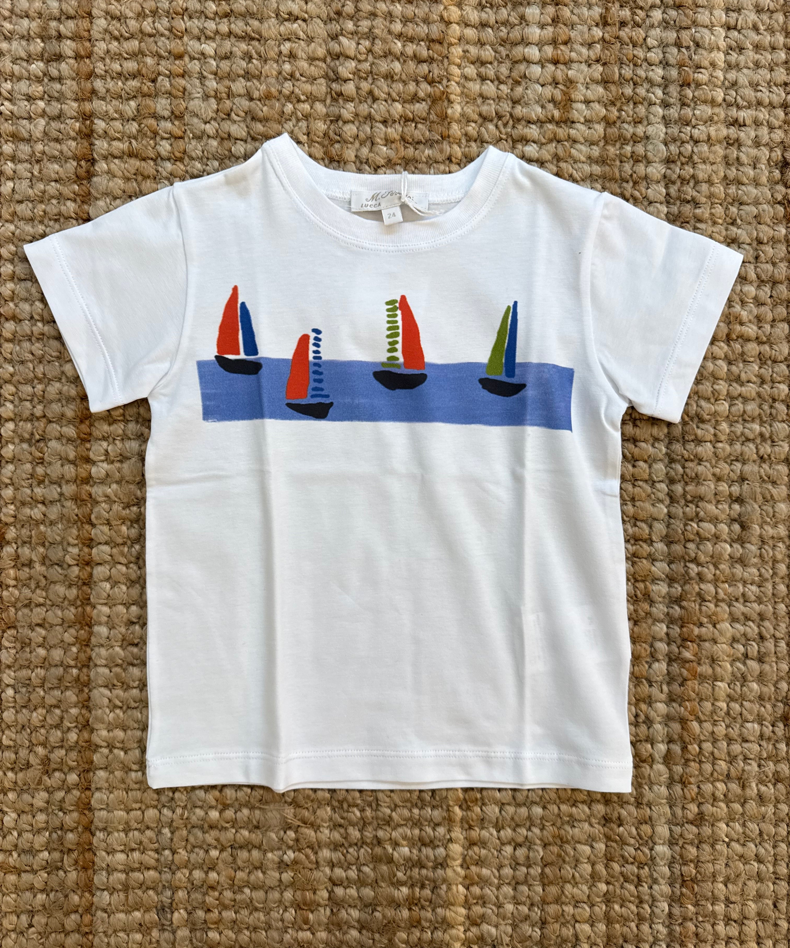 T-shirt mezza manica stampa vela Mariella Ferrari TSE5