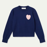 Maglioncino blu dettaglio cuore rosa Compania Fantastica 10216