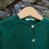 Cardigan girocollo verde scuro Mi Lucero x LA NUVOLA LAB I24064