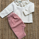 Pantalone velluto a coste rosa La Mascot 542101724
