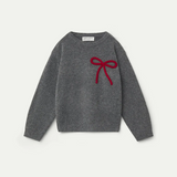Maglioncino grigio fiocco rosso 10400 Compania Fantastica
