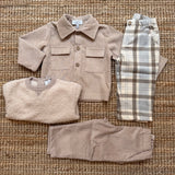 Giacca camicia Magil velluto millerighe color sabbia IN13020