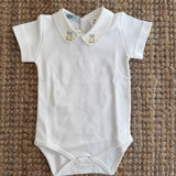 Body LAB newborn colletto ricamato coniglietti