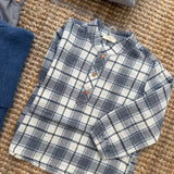 Camicia tartan grigio azzurro FF87B BabyGi