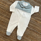 Tutina in ciniglia latte con dettaglio vichy FW53B