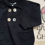 Cardigan giacchina doppio petto blu Mi Lucero x LA NUVOLA LAB I26101