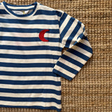 T-shirt righe bianche blu con luna Compania Fantastica 42407