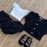 Bloomers velluto millerighe blu con rouches CAS43G BabyGi