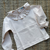 Polo LAB rosa con colletto frill