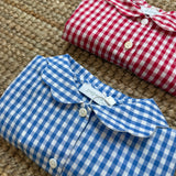 Camicetta vichy bluette e bianco 722 250 Pepecè