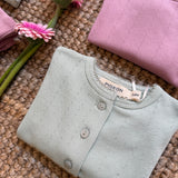 Cardigan lavorazione pointelle verde salvia Pigeon 26POIC