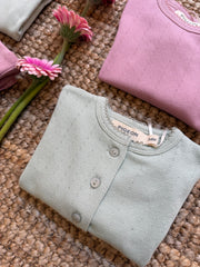 Cardigan lavorazione pointelle verde salvia Pigeon 26POIC