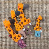 Pupazzo GIRAFFA mis. piccola - Tessuti e Vissuti capsule x LANUVOLALAB