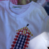 T-shirt LAB mezza manica patch cabina ricamata a mano