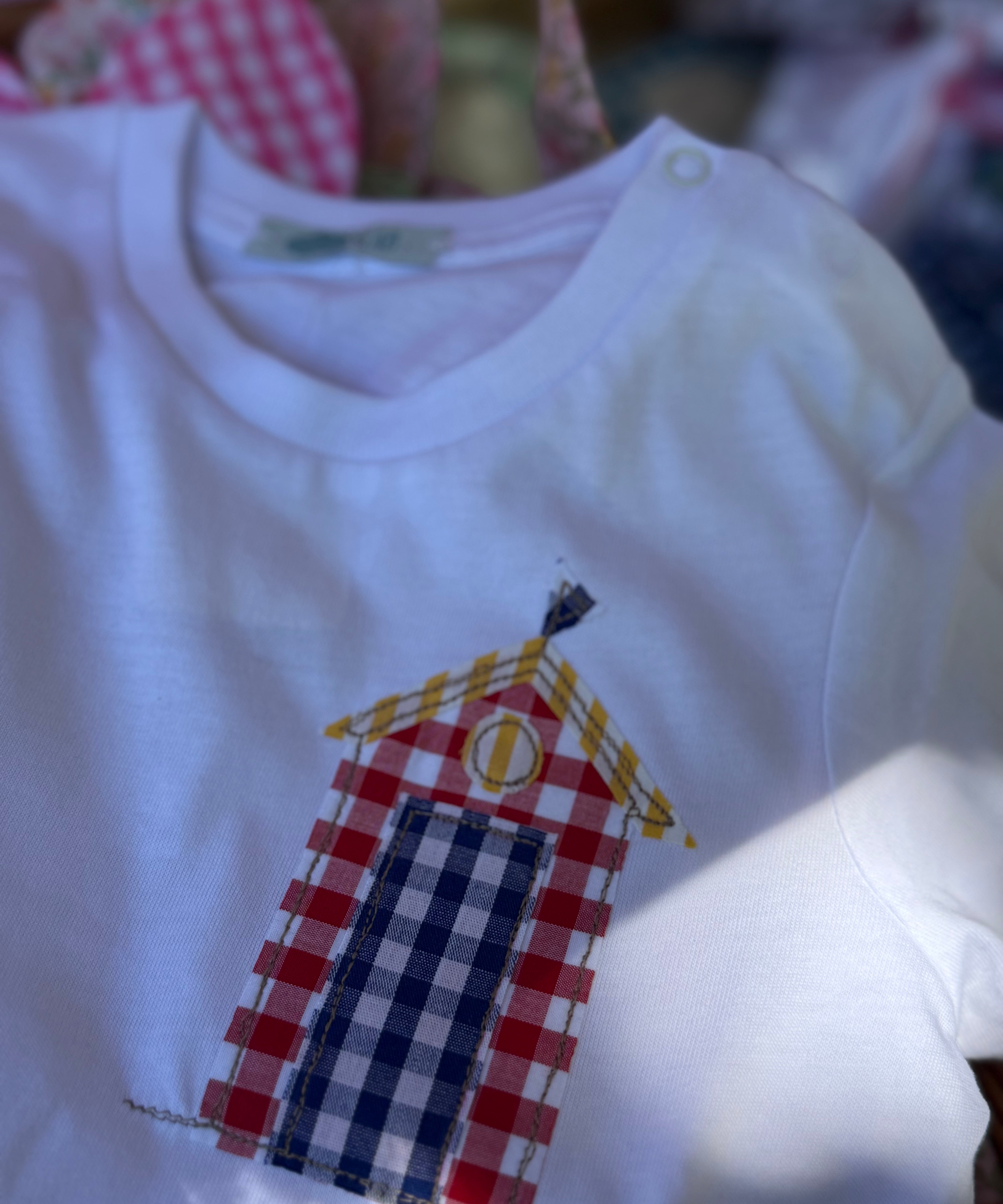 T-shirt LAB mezza manica patch cabina ricamata a mano