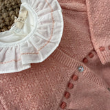 Cardigan rosa lavorato DK240 DrKid