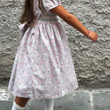 Abito fiorellini con ricamo punto smock Malvi F25M013VEP