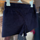 Shorts LAB Sara in velluto a coste larghe blu