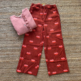 Pantalone Compania Fantastica velluto a costine fantasia bocche 11411