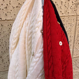 Cardigan trecce rosso Mi Lucero x LA NUVOLA LAB 26295