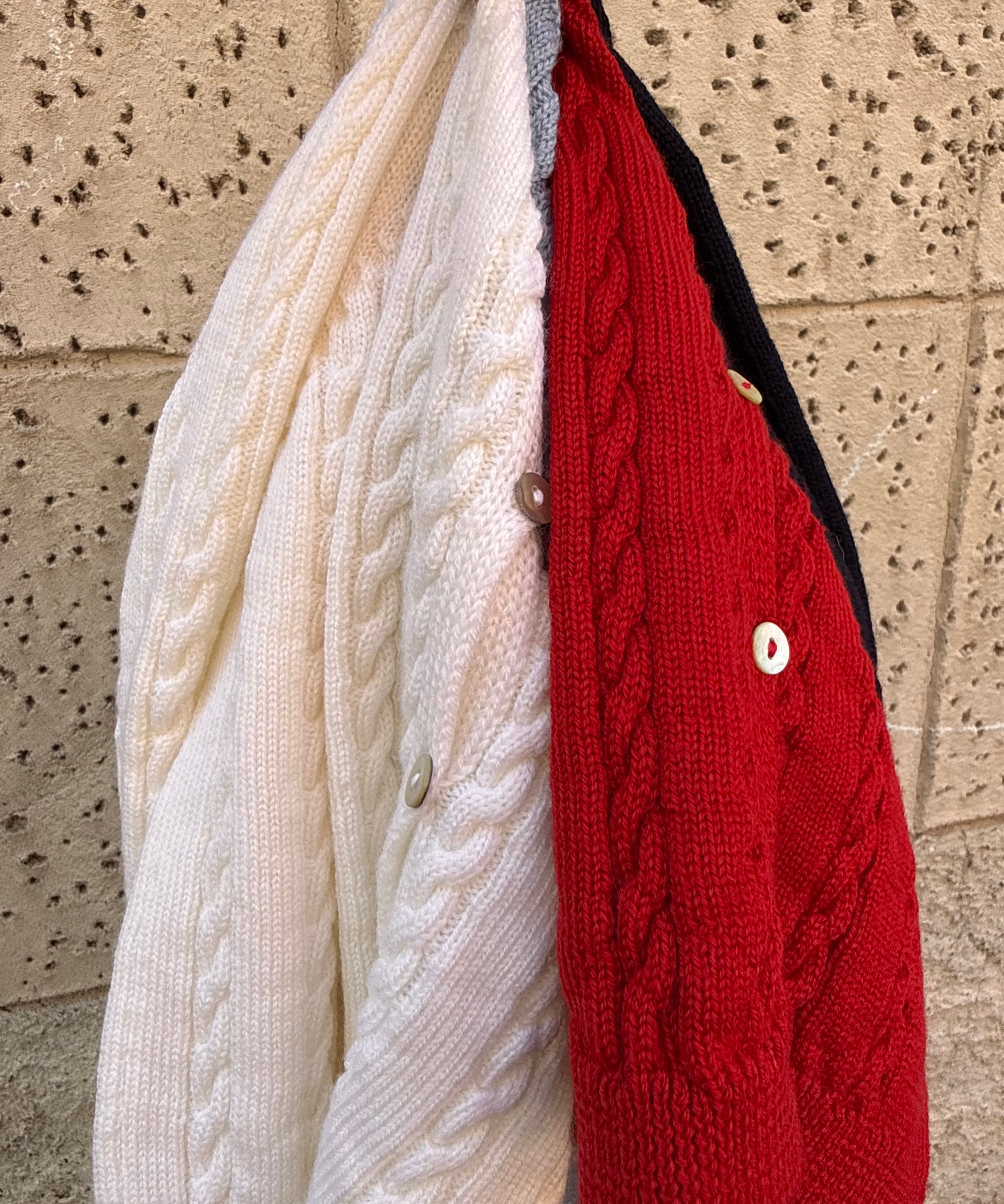 Cardigan trecce rosso Mi Lucero x LA NUVOLA LAB 26295