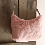 Pink eco fur bag GN27380