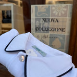 Polo LAB piquet con colletto profilato blu