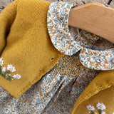 Completo newborn camicetta fiorellini e bloomers velluto Mariella Ferrari PGA1 CMO13BISML